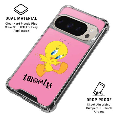 Looney Tunes Tweety Pinky Pixel 9/9 Pro Clear Case